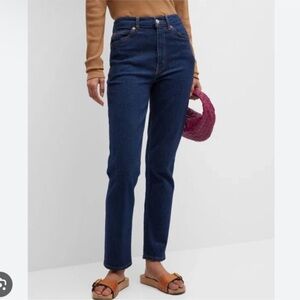 REDONE 70s Straight Leg High Rise Jeans in Rigid Like Wash Women’s SZ 29